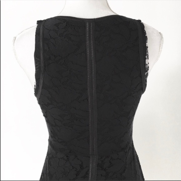 Zara black lace keyhole sleeveless mindress LBD medium - Picture 8 of 8